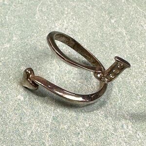 Avon pave crystal initial letter J bypass ring sterling silver 925. Adjustable